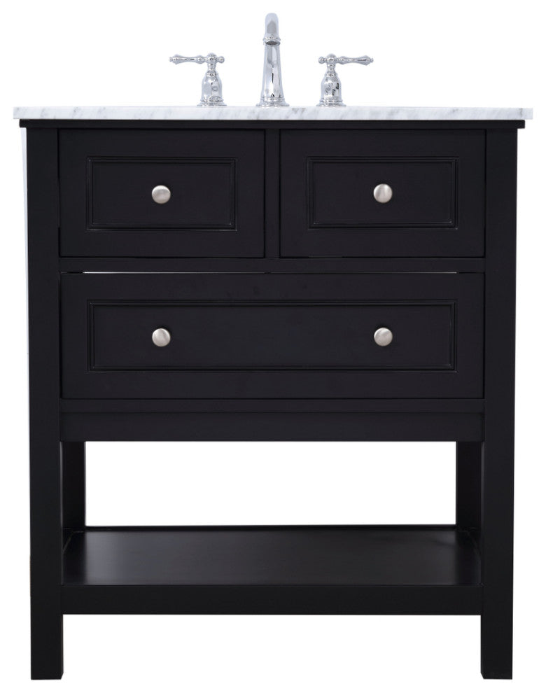 Matilda 30" Single Bathroom Vanity Set, Black