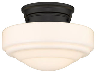 Ingalls Semi-Flush With Vintage Milk Glass Shade