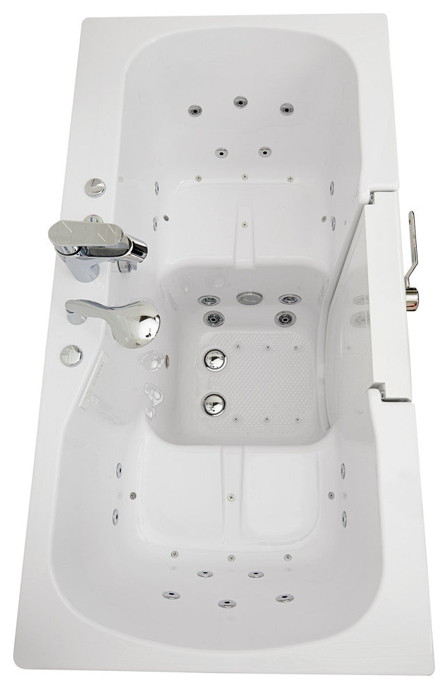 Ella Tub4Two 32"x60" Hydro+Air Massage+Foot Massage Acrylic Two Seat Walk, Tub