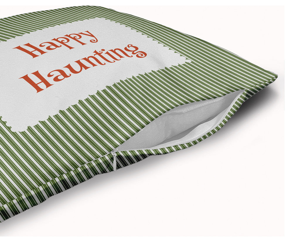 Happy Haunting Ticking Accent Pillow With Removable Insert, Scallion, 26"x26"