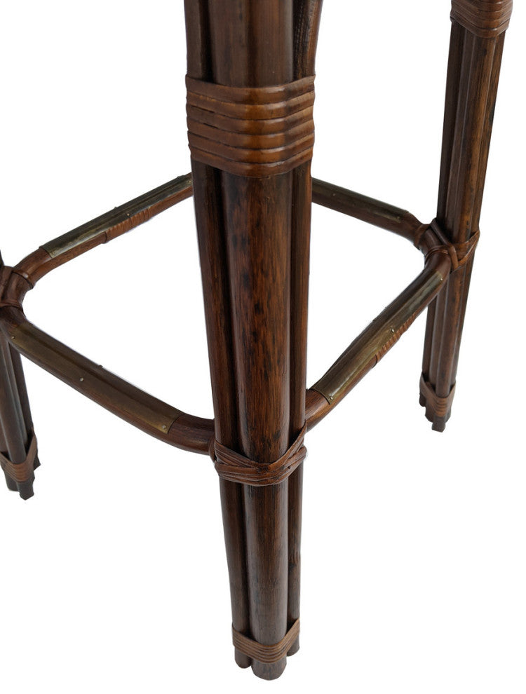 Asian Rattan Stool Oriental Rattan Backless Bar Stool Counter Height
