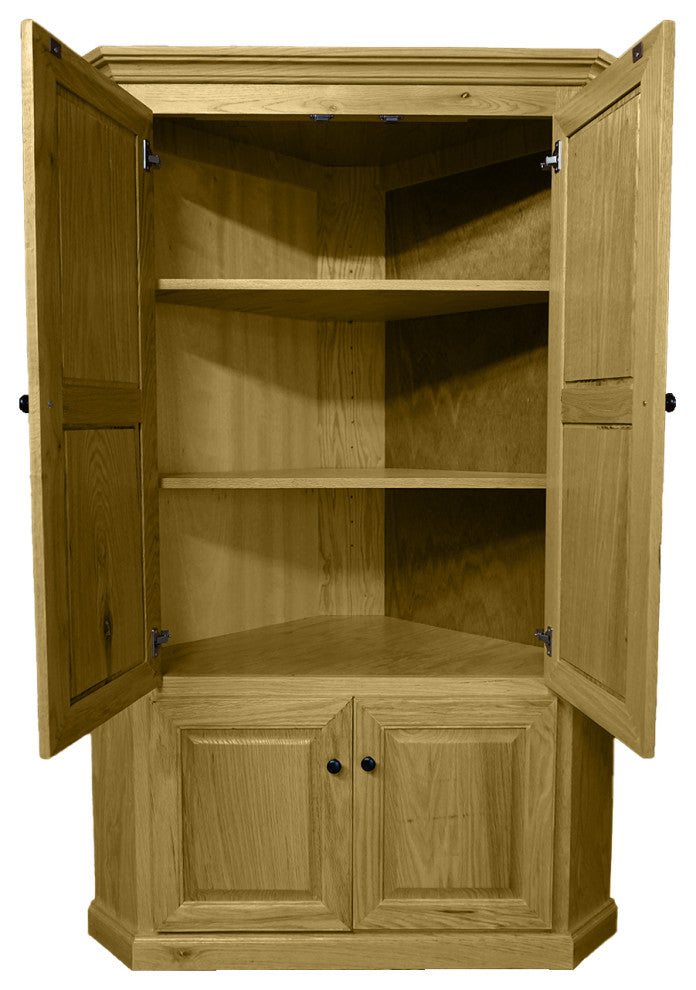 Oak Corner Kitchen Pantry, Yellow Oak