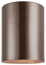 Outdoor Cylinders 1-Light Outdoor Flush Mount, Bronze