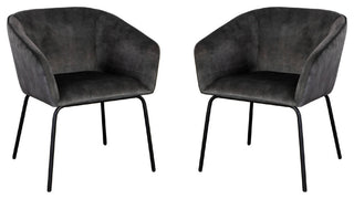 Avery Set of (2) Dining Chairs in Textured Grey Velvet by Diamond Sofa