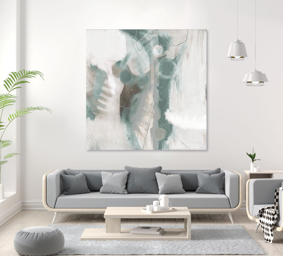 Down the River Abstract I - 84 x 84 by Dan Meneely