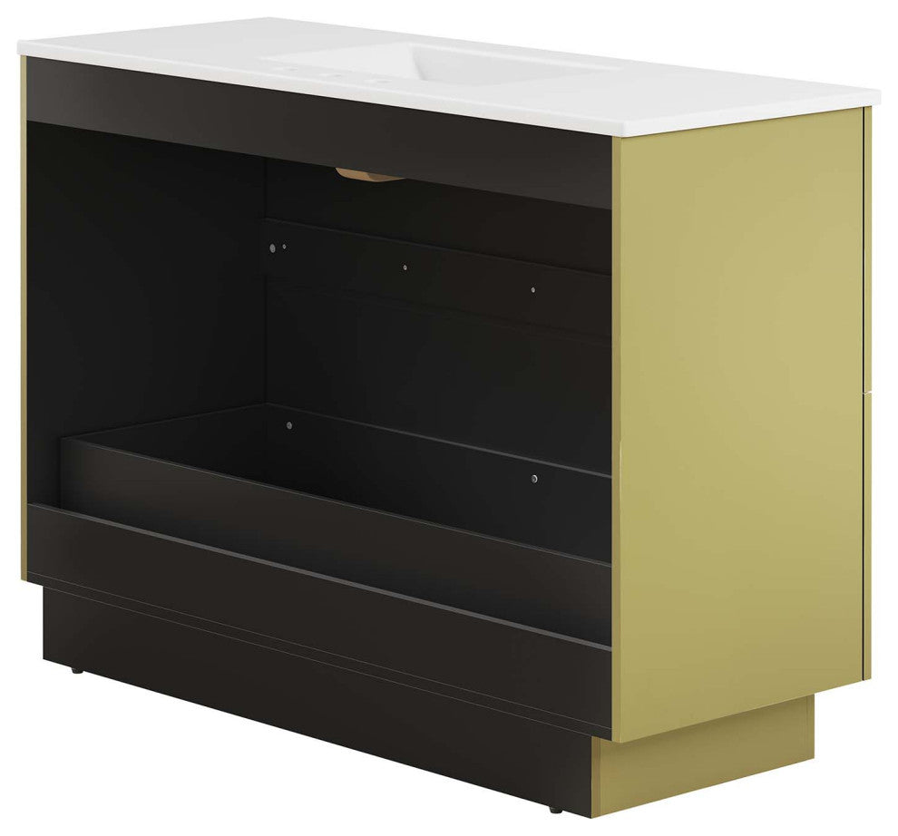 Quantum 48" Single Sink Bathroom Vanity - White Gold