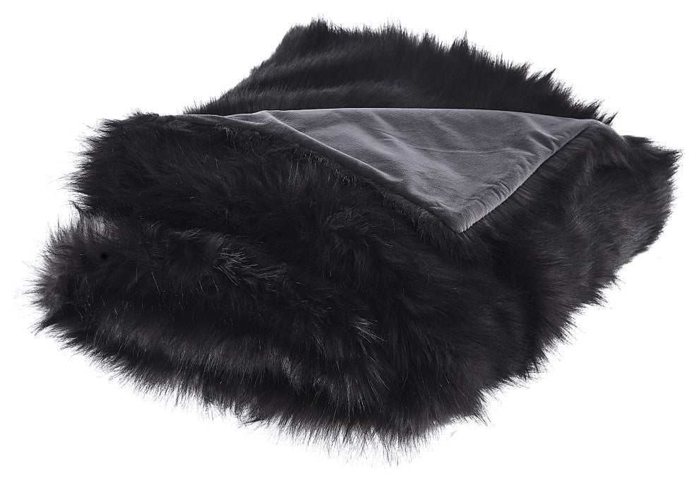 Inspired Home Marquise Throw Cozy, 50"x60", Gray Wolf