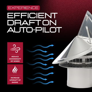 Round Non-Air Cooled Wind Directional Chimney Cap, 6", 10"