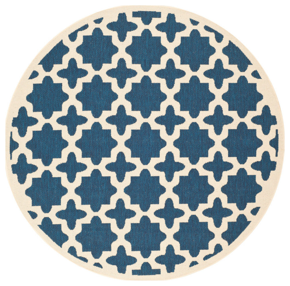 Safavieh Courtyard CY6913-268 4' Round Navy Rug