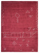 HAND KNOTTED LOOM SILK ECO-FRIENDLY RUGS-8'x10',Rectangle,Red White,Contemporary