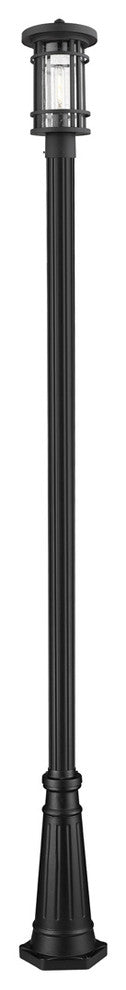 Z-Lite 1 Light Outdoor Post Mounted Fixture, Black, 570PHM-519P-BK
