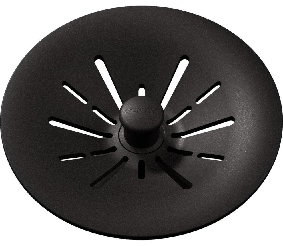 LKPDQSBK Elkay Quartz Perfect Drain 3-1/2" Removable Polymer Strainer, Blac