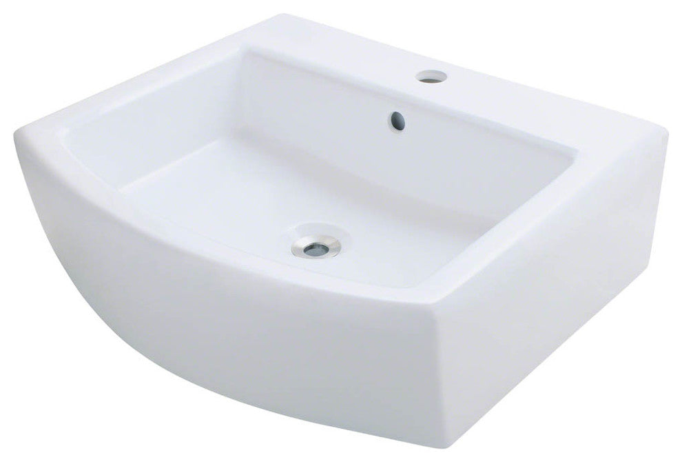 P003VW Porcelain Vessel Sink, White