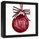 Joy Ornament 12x12 Black Framed Canvas