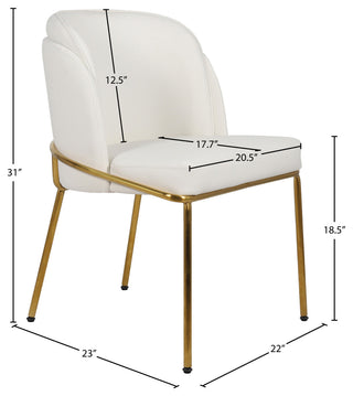 Jagger Upholstered Dining Chair, White, Set of 2