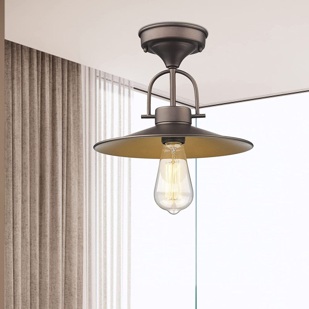 Farmhouse Light Fixtures Ceiling Mount Rust Flush Ceiling Lamp