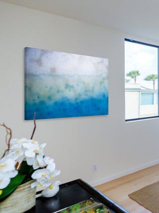 "Blue Liquid" Painting Print on Canvas