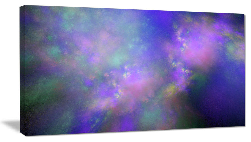 Perfect Purple Starry Sky, Abstract Canvas Wall Art, 32x16