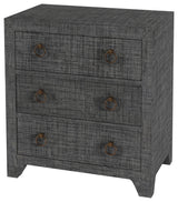 Butler Specialty Company, Bar Harbor Charcoal Raffia 3 Drawer Chest, Charcoal
