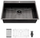 Stainless Steel 33 in. Single Bowl Drop-In Kitchen Sink with Bottom Grid