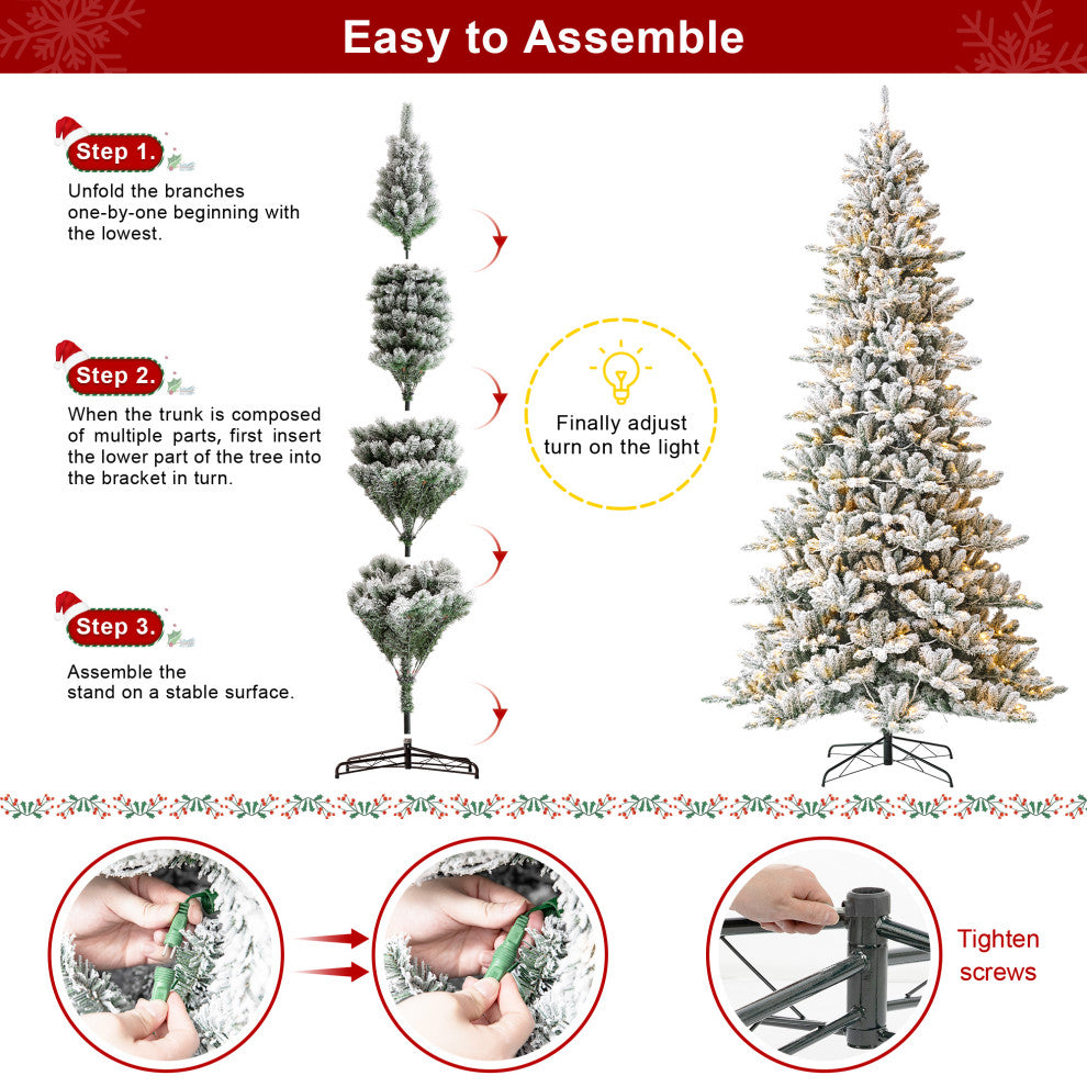 10' Pre-Lit Artificial Christmas Tree