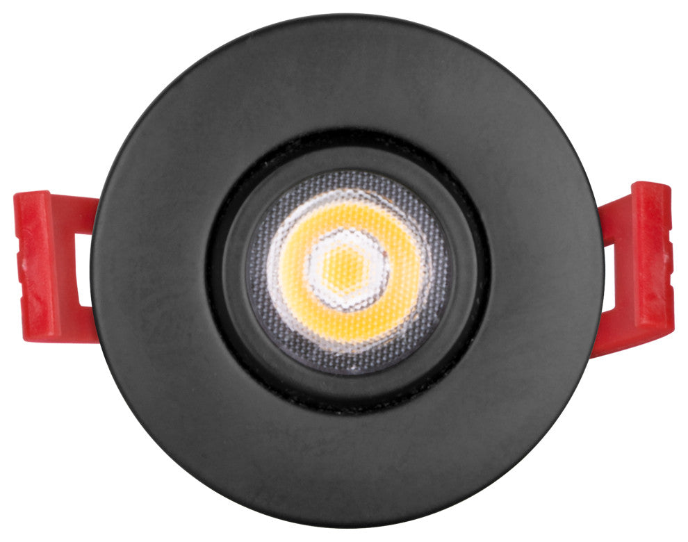 2" LED Gimbal Recessed Downlight, Black, 2700k