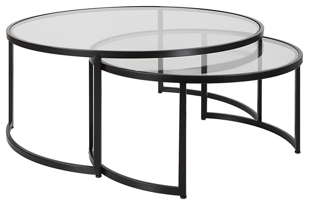 Uttermost Rhea Black Nesting Coffee Tables S/2 25190