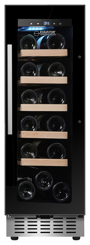 18 bottle Built-in/Freestanding Wine Ref with 7 color LED Lights, Black