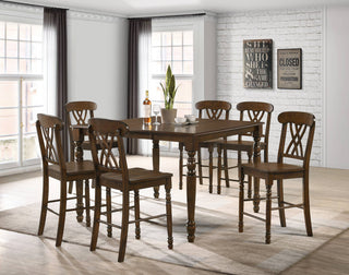 Dylan Counter Height Chair, Set of 2, Walnut Finish