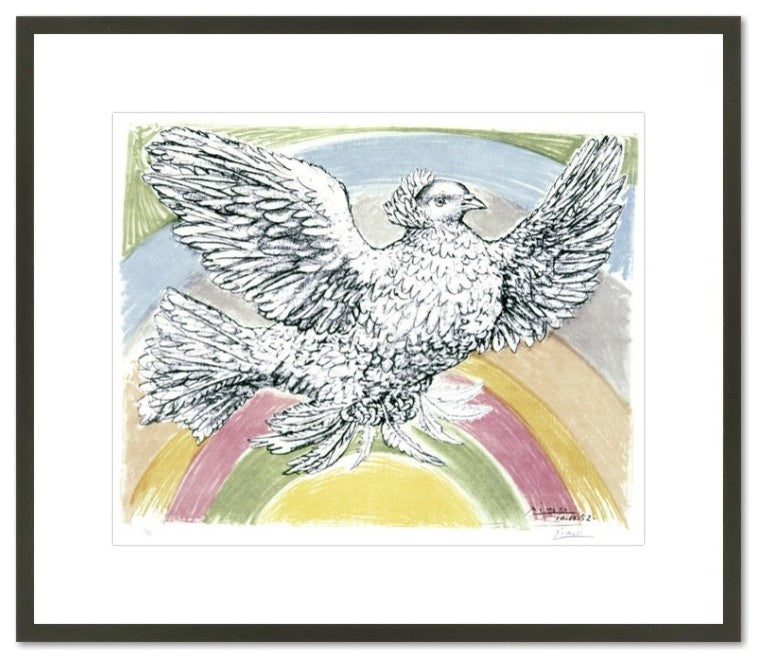 Flying Dove with Rainbow Background, 1952