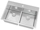 Transolid Diamond 16 Gauge Equal Double Dual Mount Stainless Steel Sink