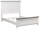 Full Panel Bed in Poplar & Rubberwood Solids w/ Cathedral White Oak Tops