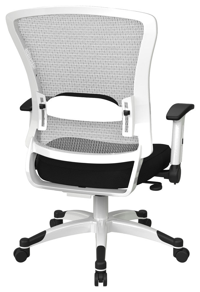 SPACE Seating Managers Chair With Padded Mesh Seat and Back, Black