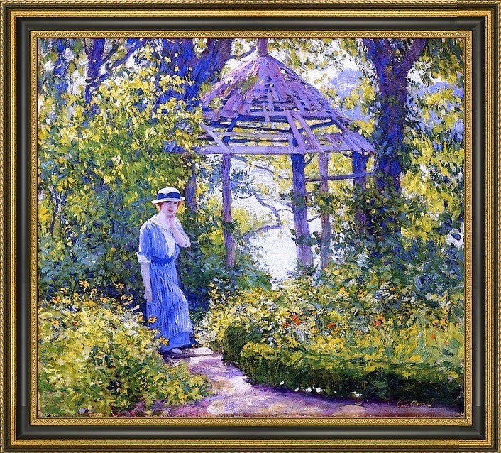 Guy Orlando Rose a Girl in a Wickford Garden, New EnglandCanvas Print, 16"x20"
