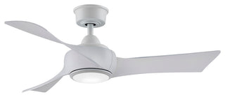 Fanimation Wrap Custom Ceiling Fan Matte White with LED Light, 44"
