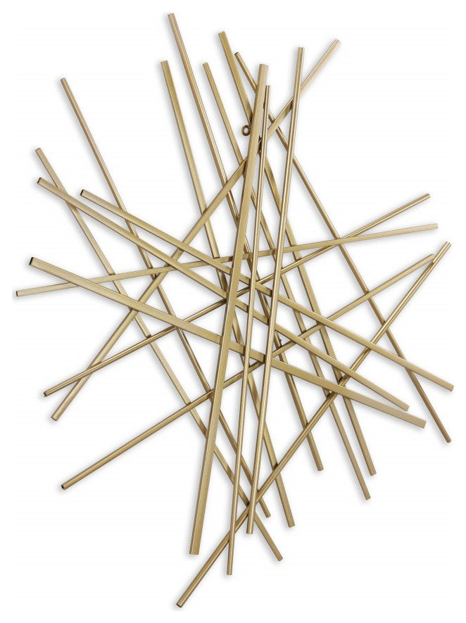 Gold Rod Abstract Wall Art