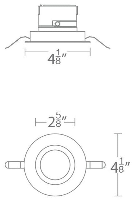 Aether 3500K 85CRI 40 Degree Beam Spread LED Trim In Black White