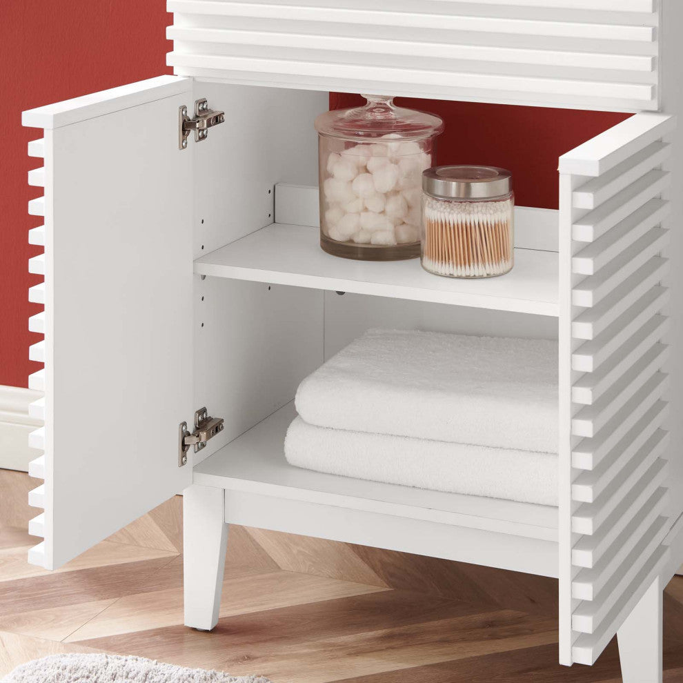 Render 24" Bathroom Vanity White Black -5350