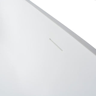 59 inch Artificial Stone Solid Surface Freestanding Bathtub in White