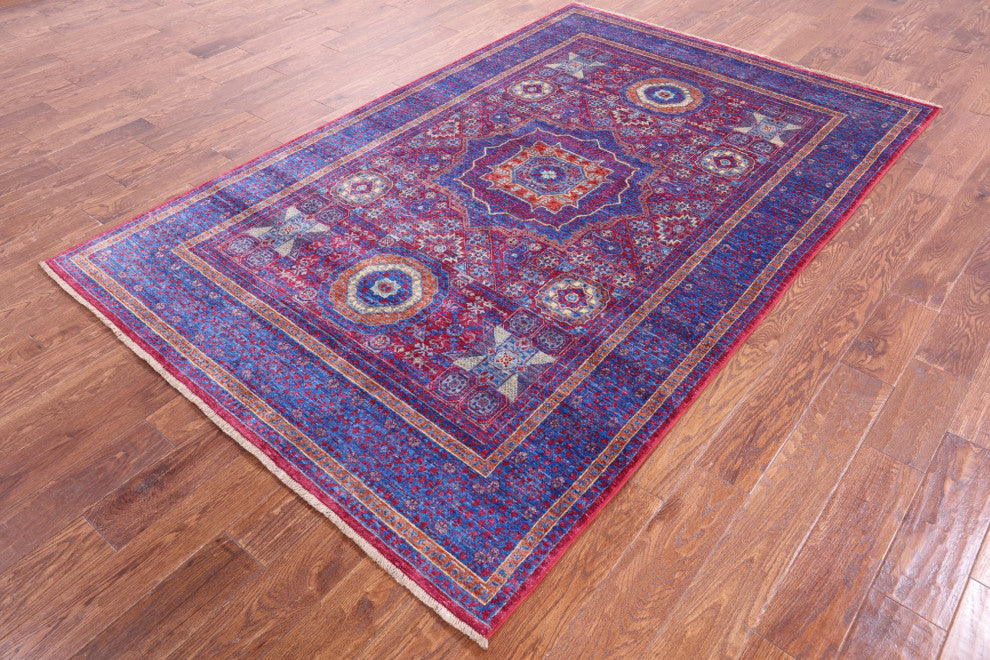 Handmade Mamluk Wool Rug 5' 4" X 8' 4" - Q12271