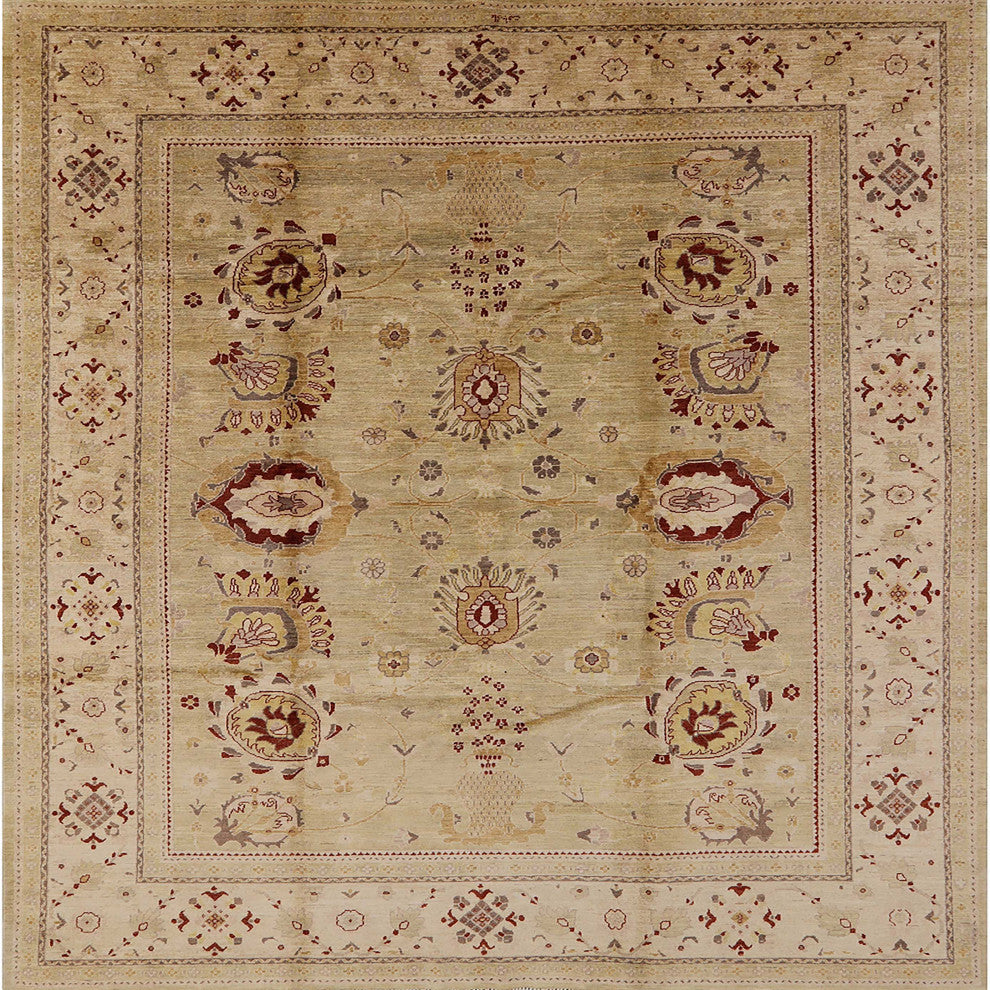 Ahgly Company Indoor Square Mid-Century Modern Area Rugs, 4' Square