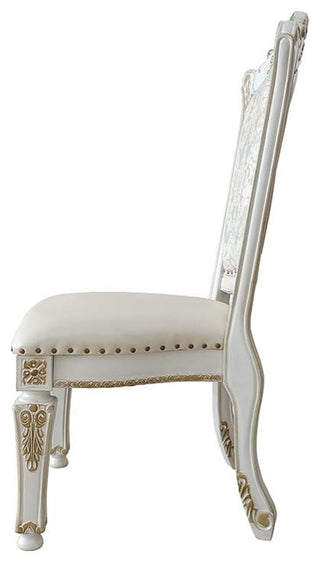 Acme Vendom Side Chair Set-2 PU and Antique Pearl Finish DN01348
