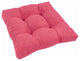 19" Squared Microsuede Tufted Dining Chair Cushion, Bery Berry