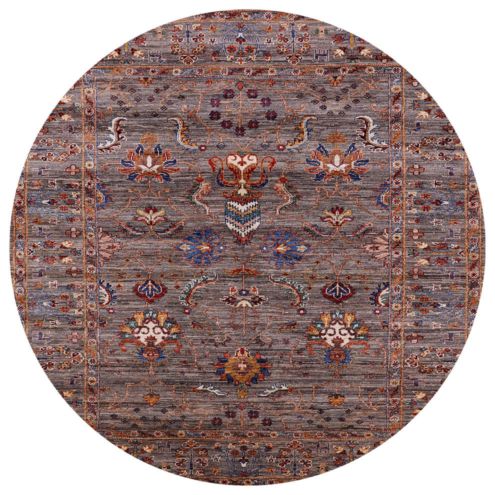 Ahgly Company Indoor Round Mid-Century Modern Area Rugs, 8' Round