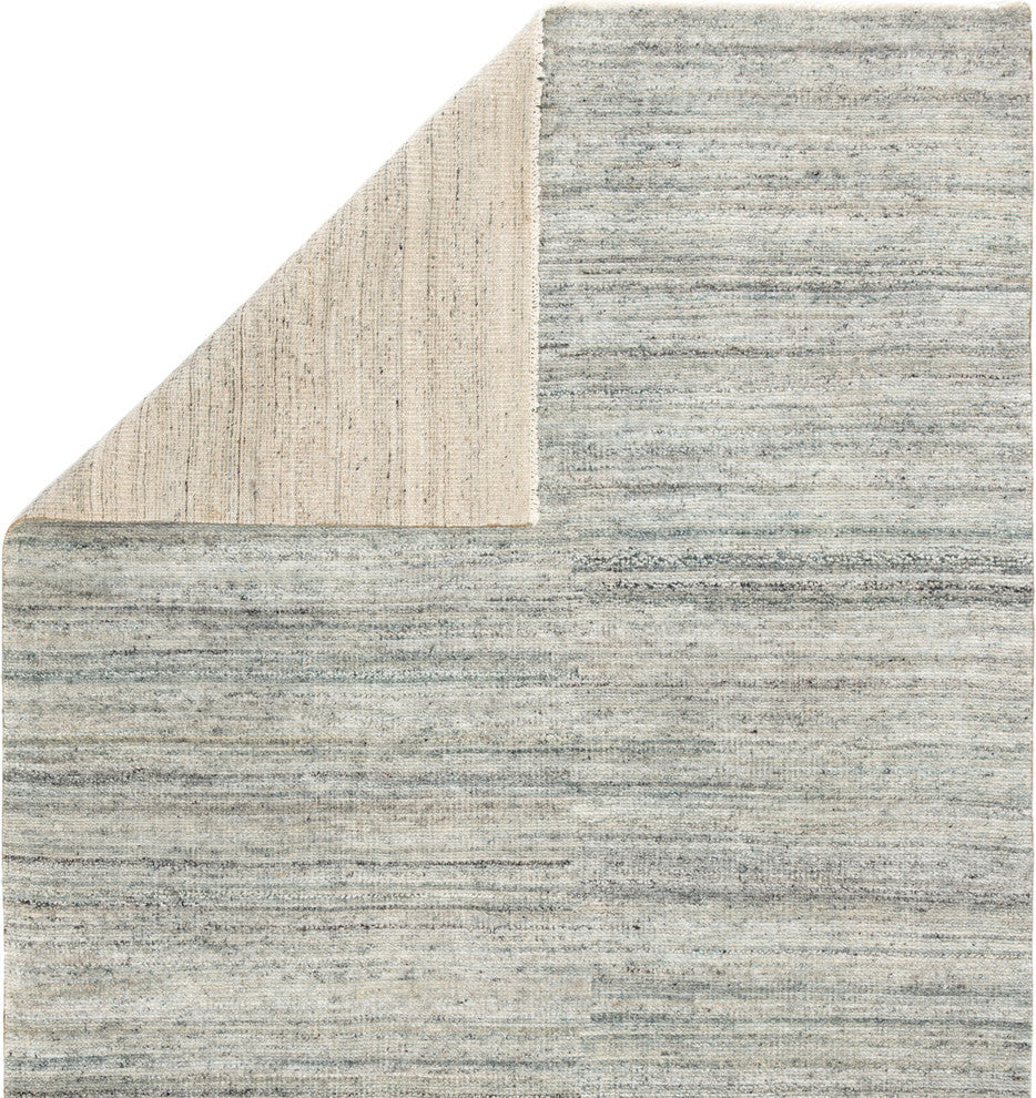 Jaipur Living Origin Knotted Solid Area Rug, Light Blue/Light Gray, 7'9"x9'9"