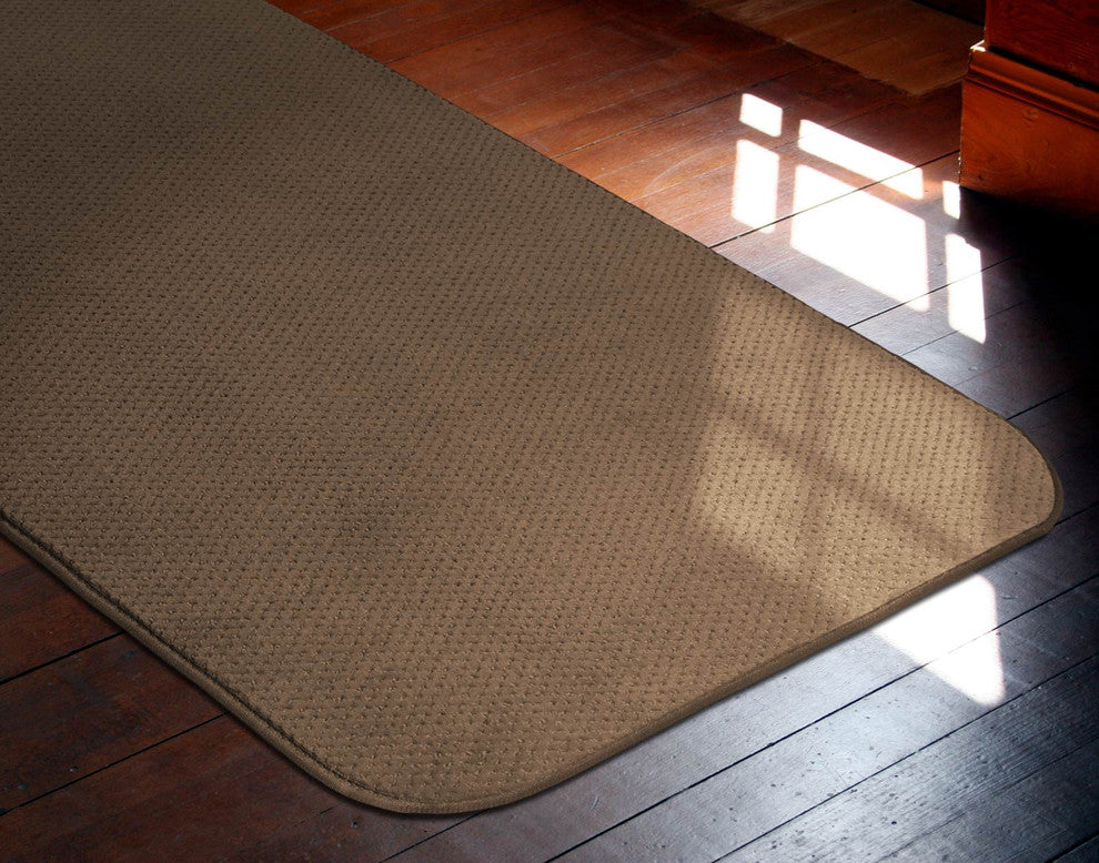 Skid-Resistant Carpet Runner Toffee Brown, 27"x10'