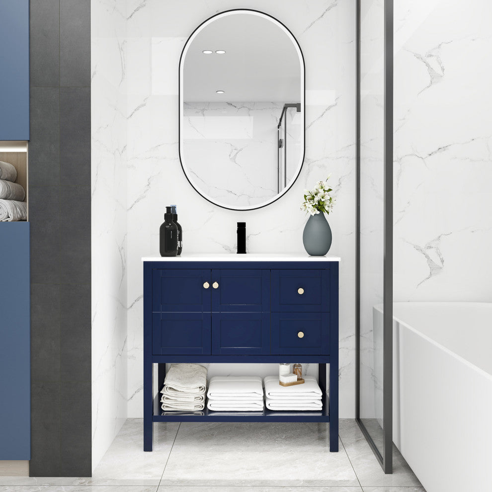 36" Bathroom Vanity With Top
