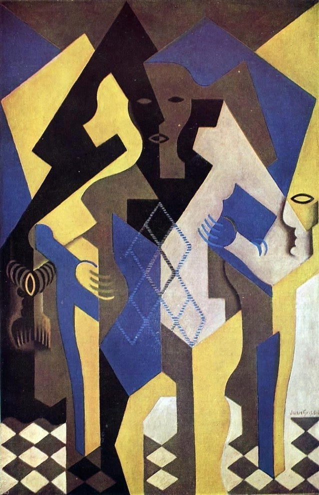 Juan Gris Harlequin at a Table Wall Decal
