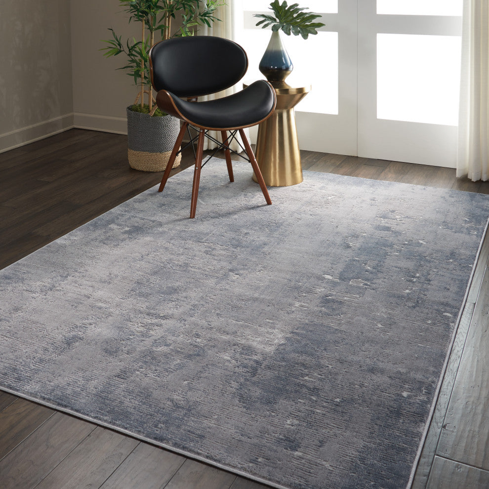 Nourison Rustic Textures 7'10" Round Grey Modern Indoor Area Rug