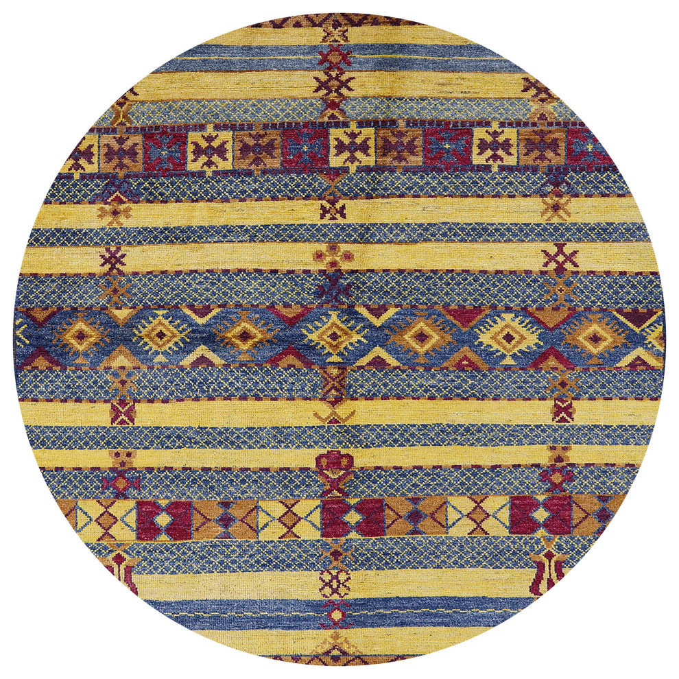 Ahgly Company Indoor Round Mid-Century Modern Area Rugs, 3' Round